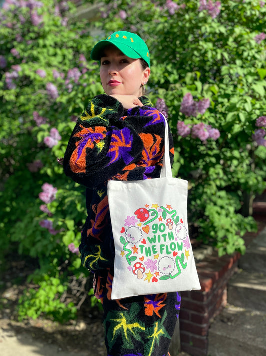 go with the flow tote bag