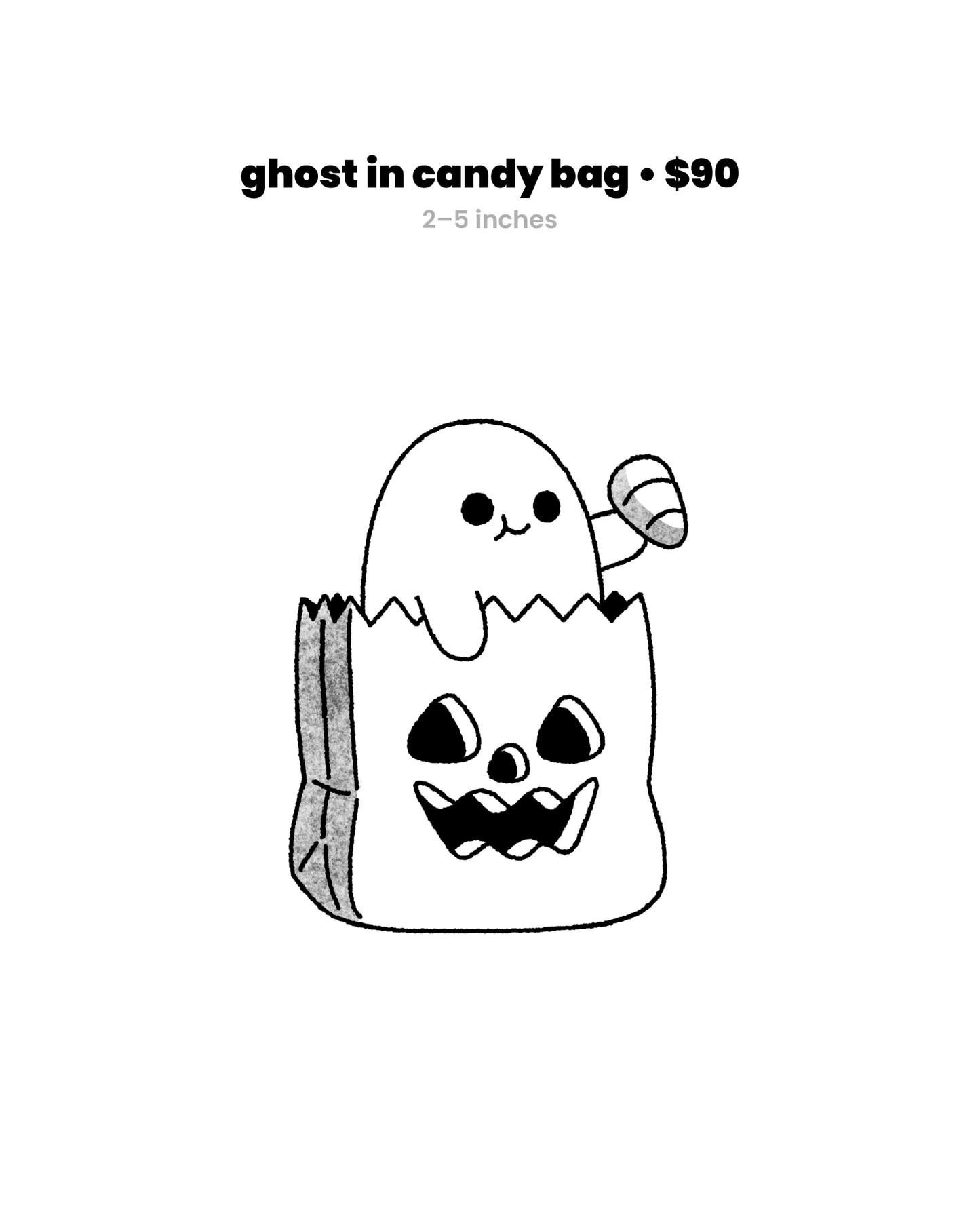 ghost in candy bag