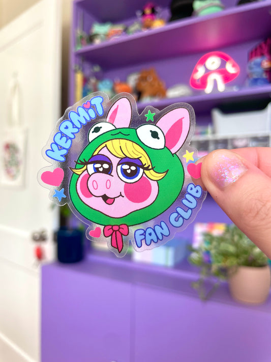 miss piggy clear sticker