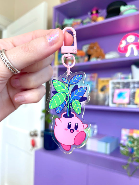 kirby planter keychain