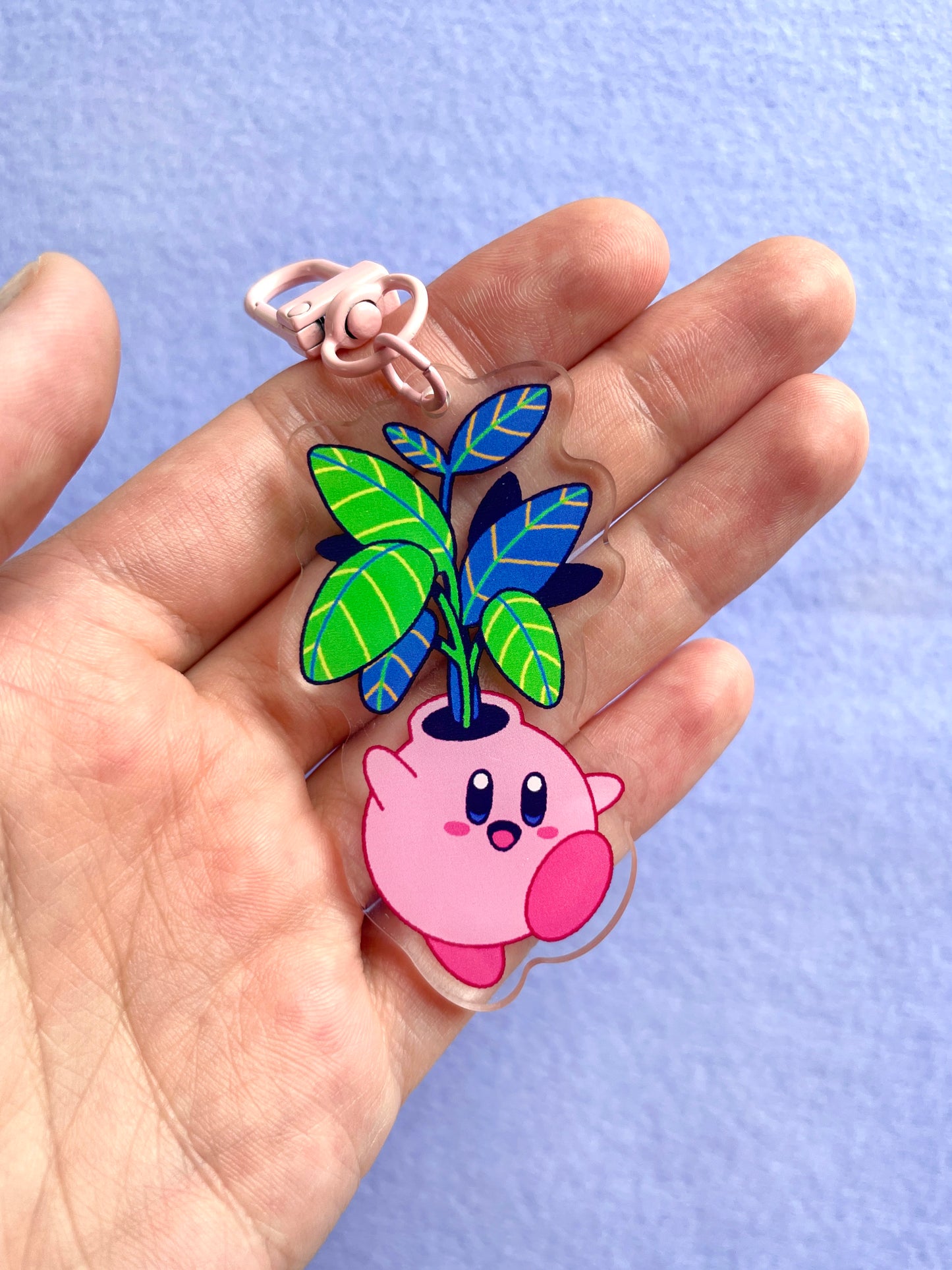kirby planter keychain