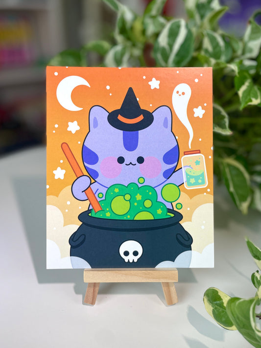witch kitty print