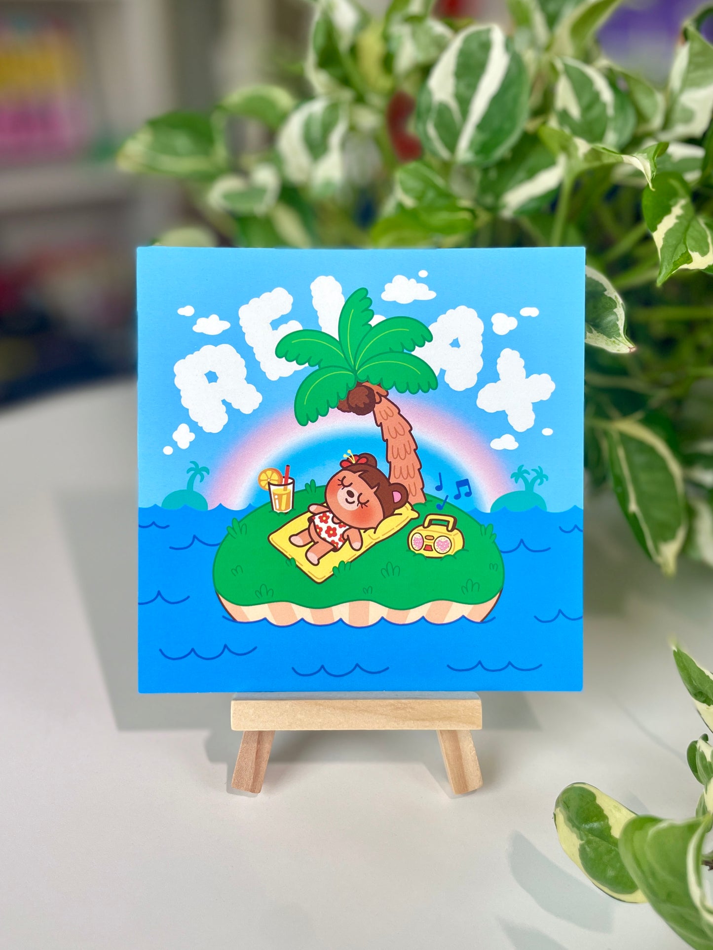 relax on your island print