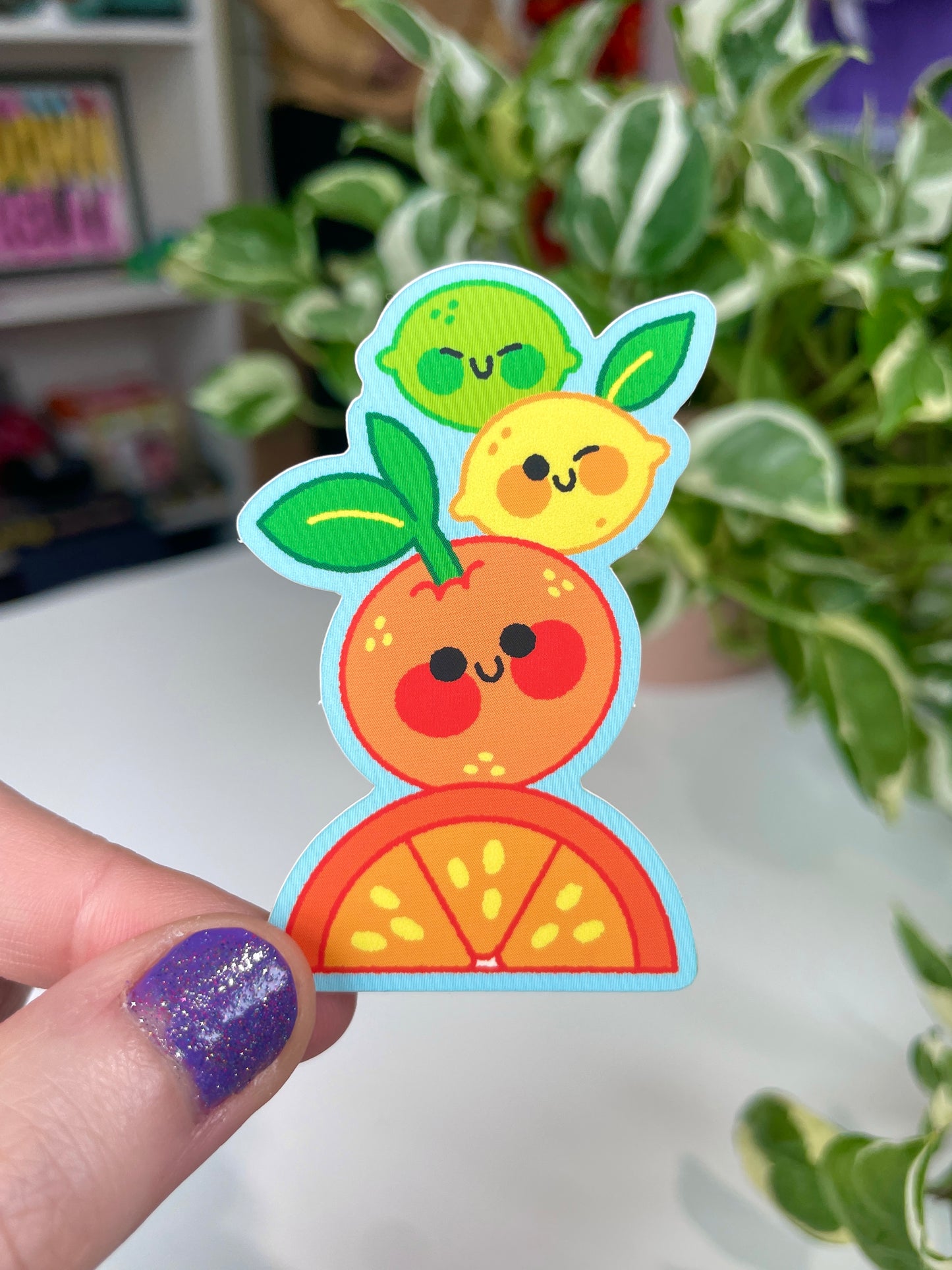 citrus buddies matte sticker