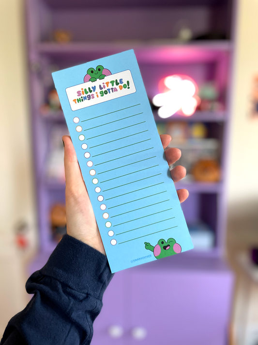 silly little things checklist notepad