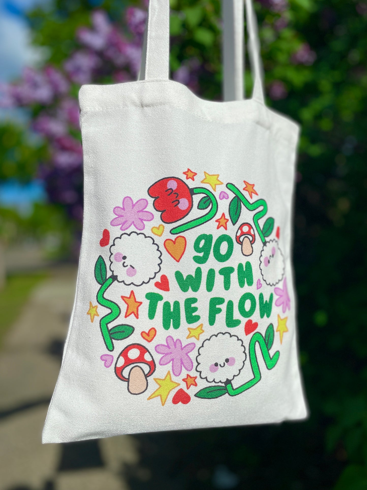 go with the flow tote bag