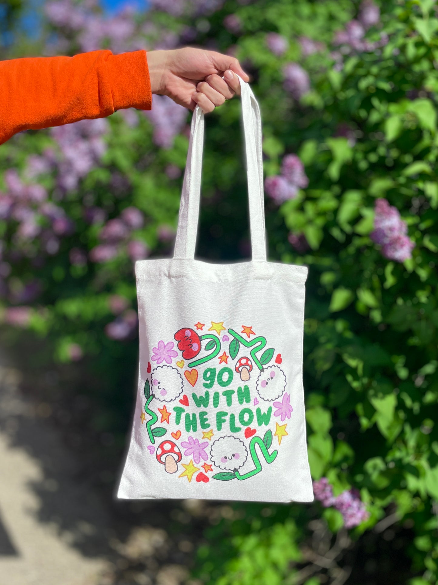 go with the flow tote bag