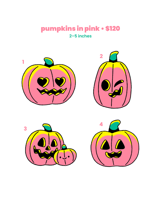 pumpkins in pink