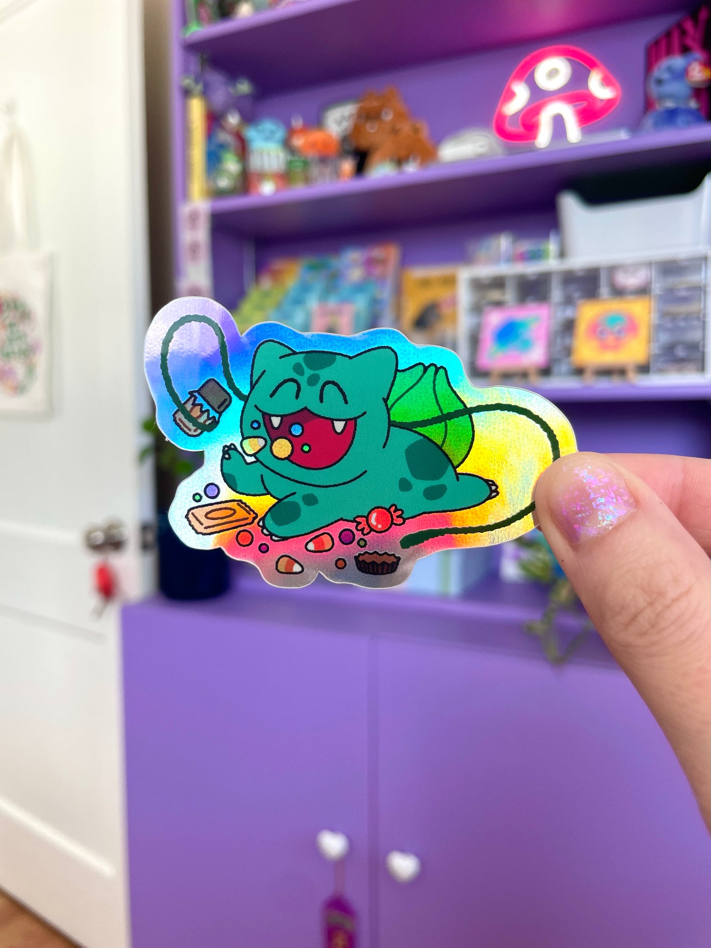 bulbasaur candy holo sticker
