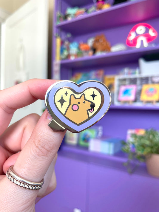 puppy heart frame pin