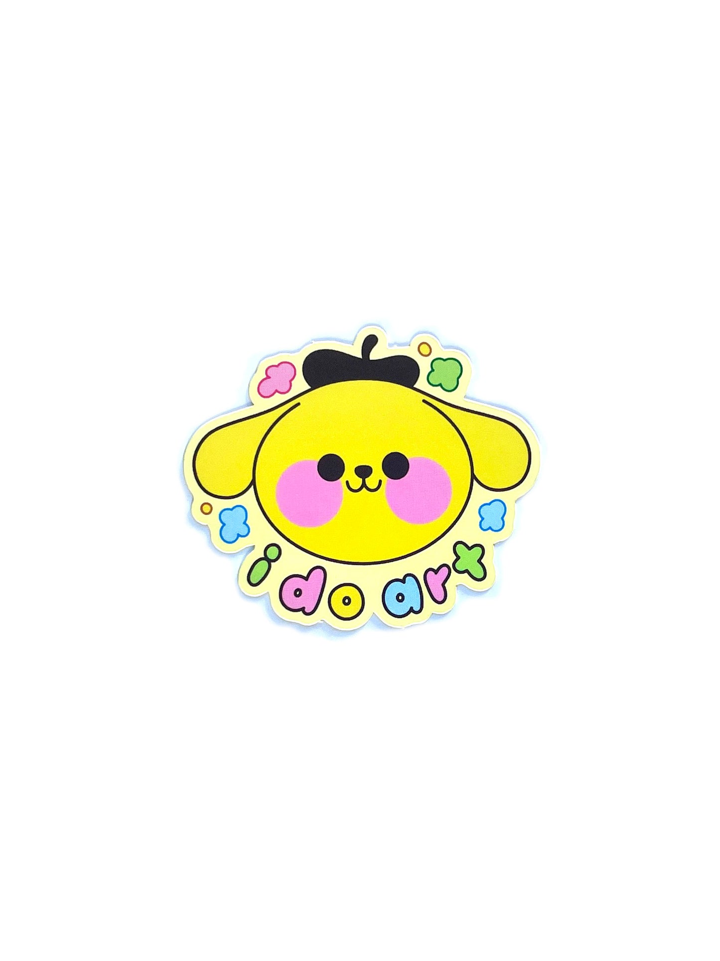 pom pom artist matte sticker