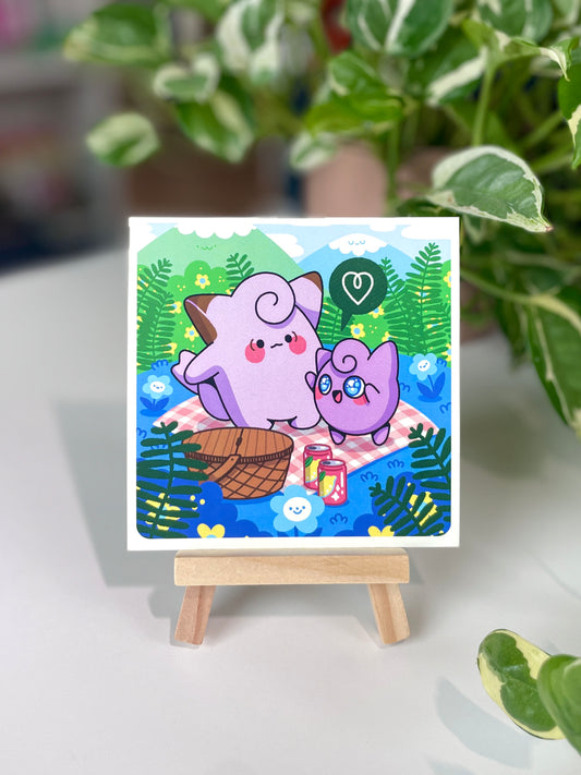 pink poké-picnic print