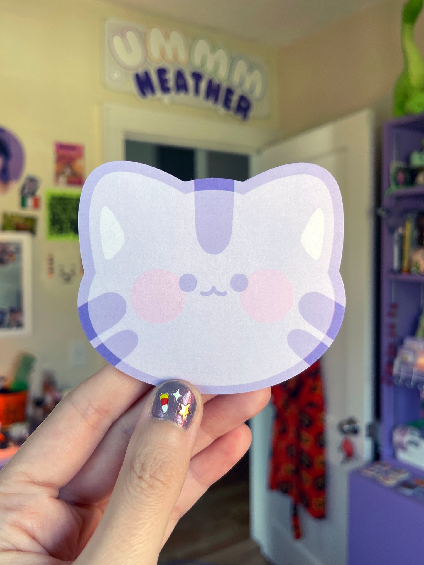 kitty sticky notes