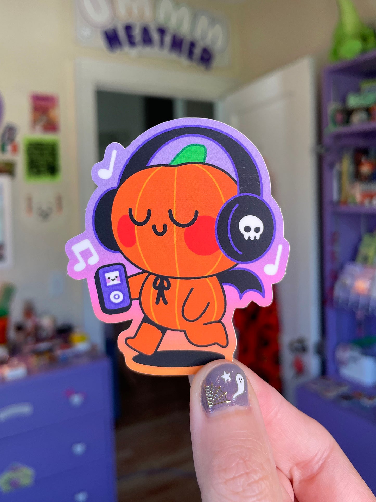 pumpkin spice lad ipod matte sticker