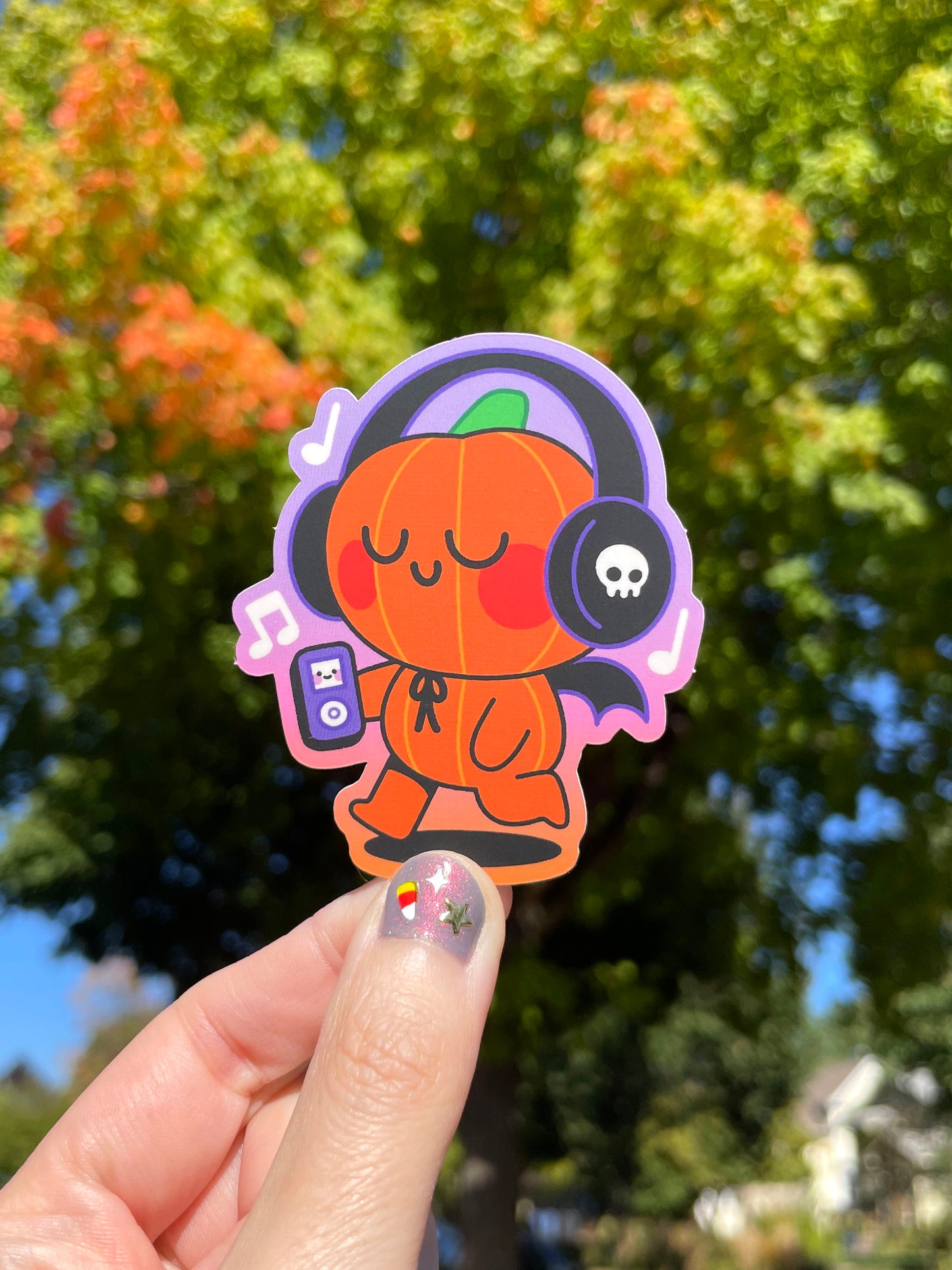 pumpkin spice lad ipod matte sticker