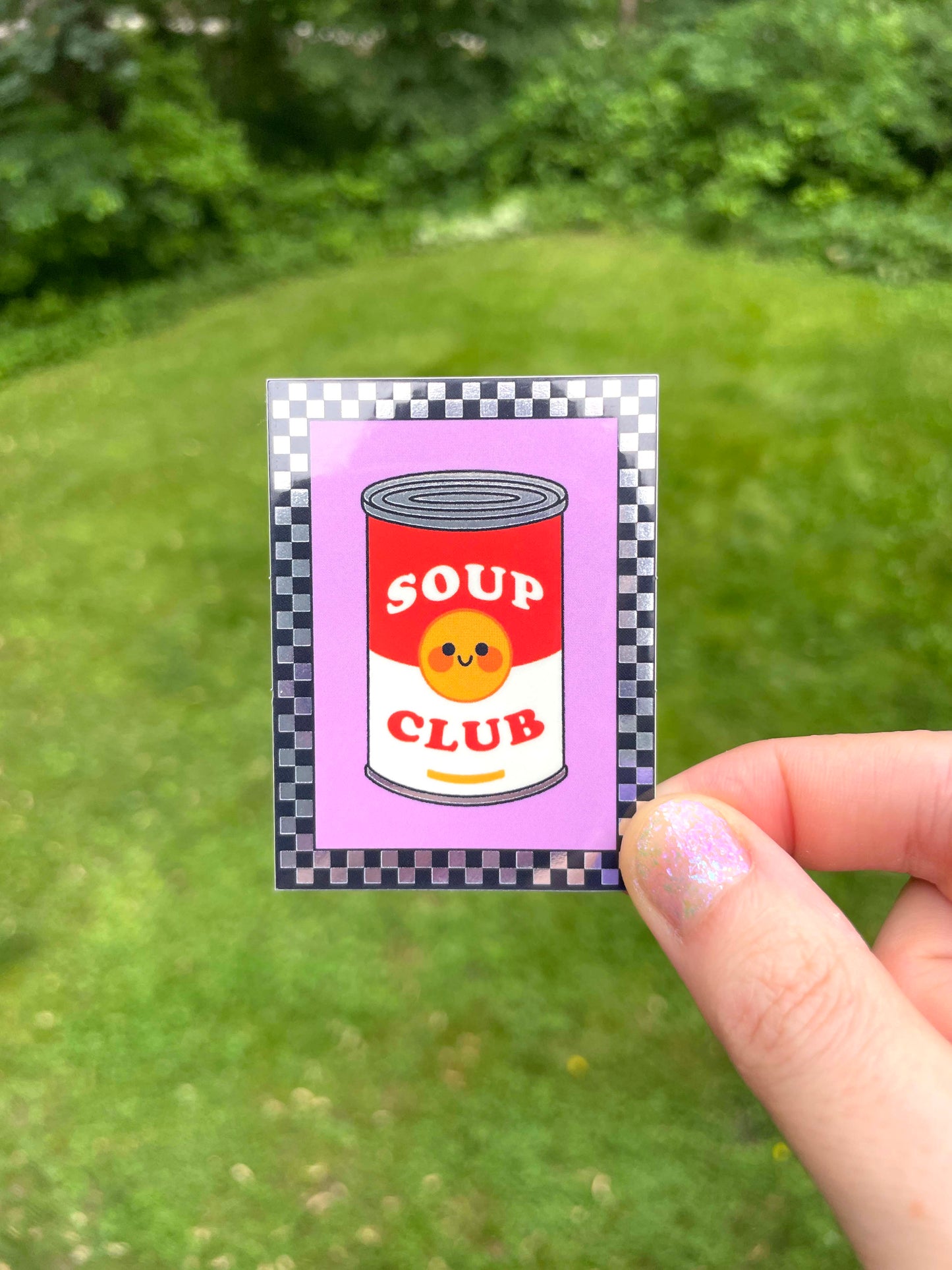 soup club mirror sticker