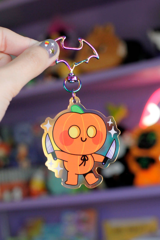 pumpkin spice lad keychain