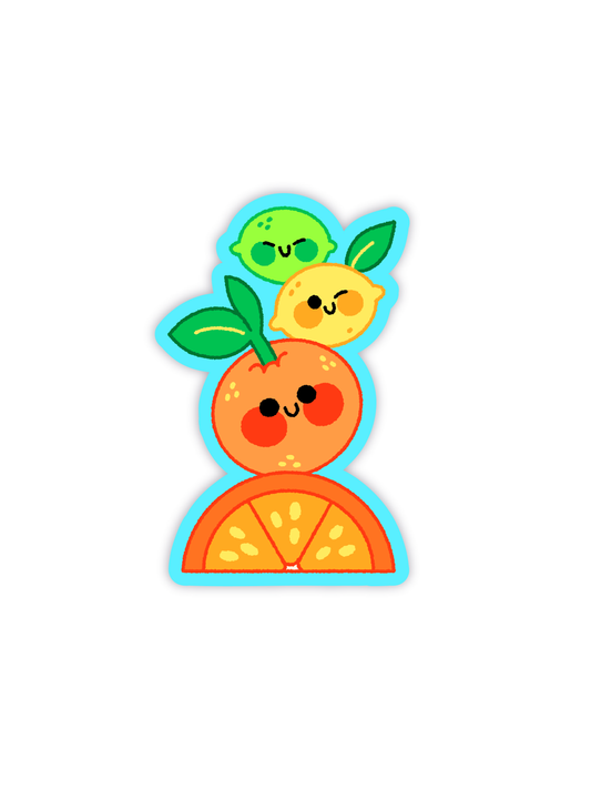 citrus buddies matte sticker