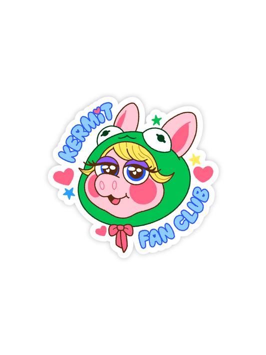 miss piggy clear sticker