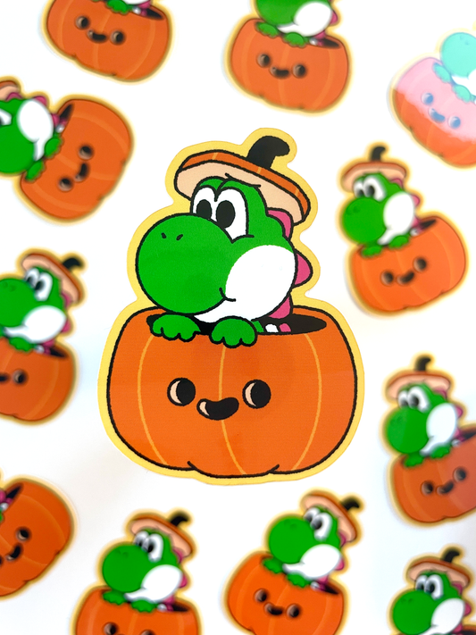 yoshi pumpkin sticker